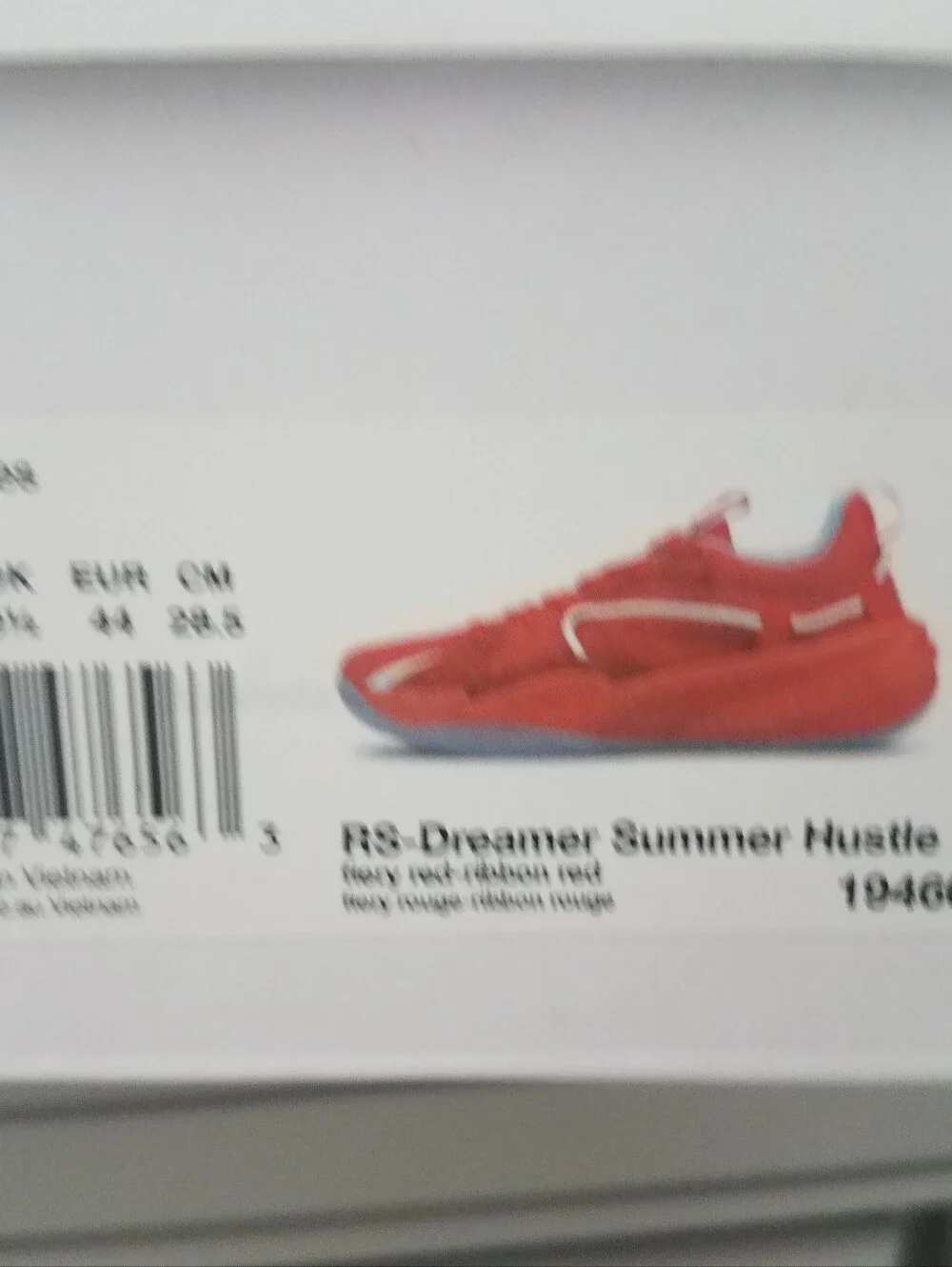 Puma RS-Dreamer (J. Cole). Men's Size 10.5. Red/white